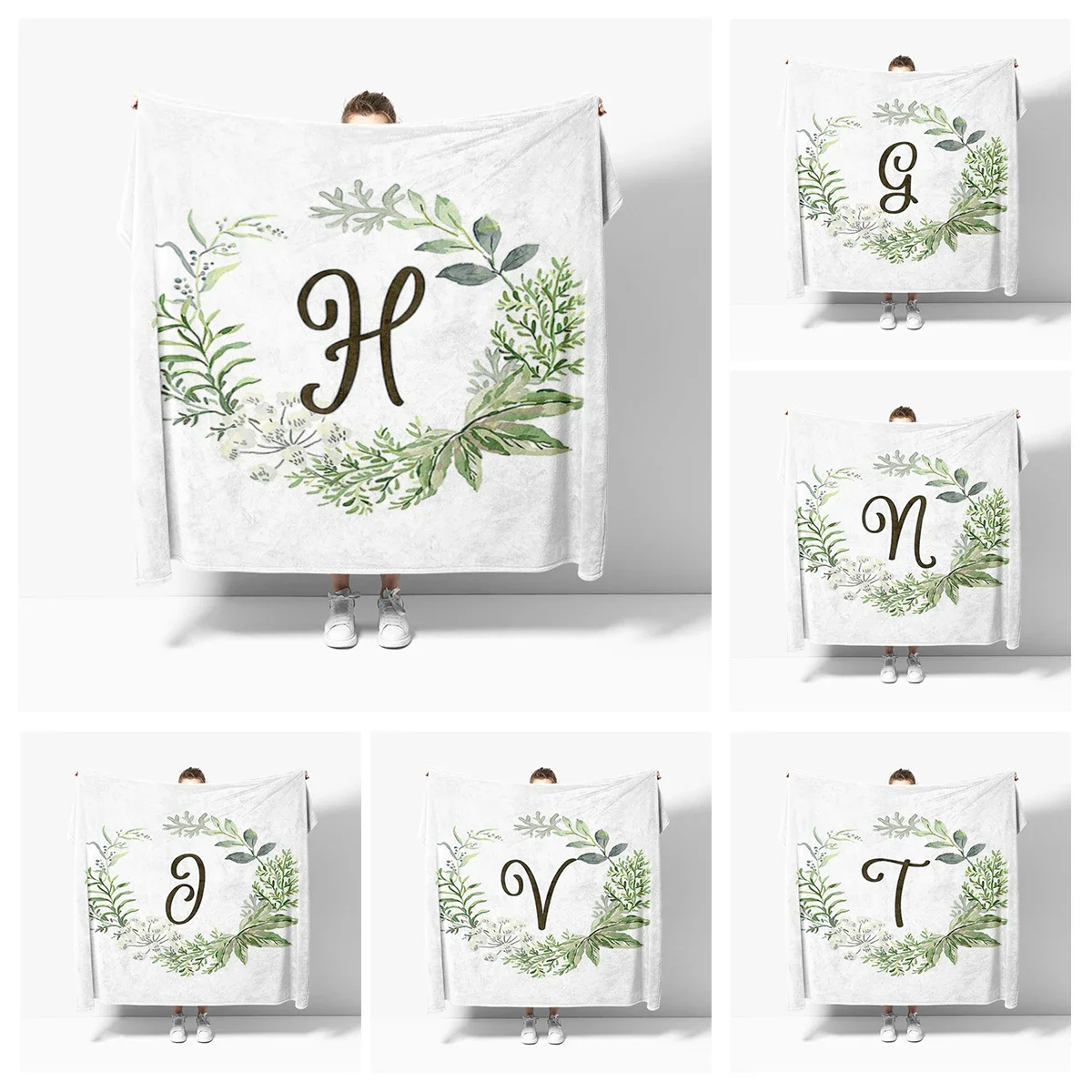 

Home decoration Letter wreath plush Sofa blanket anime Bedspread on the bed anime fluffy soft blankets thick blanket for winter