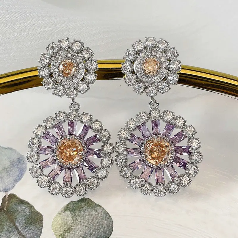

Bilincolor Trendy Small Purple Flower Earring for Women