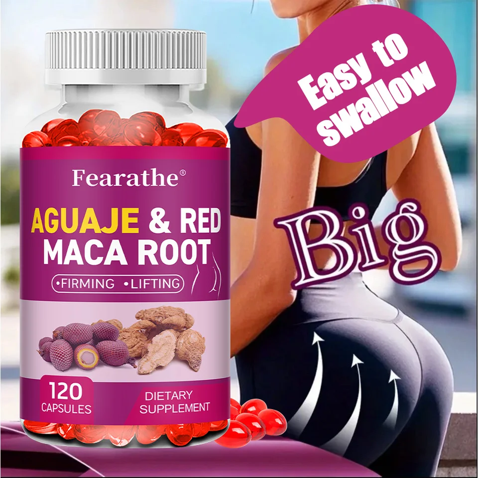 Organic Aguaje With Red Maca Root Extract Supports Full & Firming Buttocks And Immune Health 120 Capsules_voghion.com