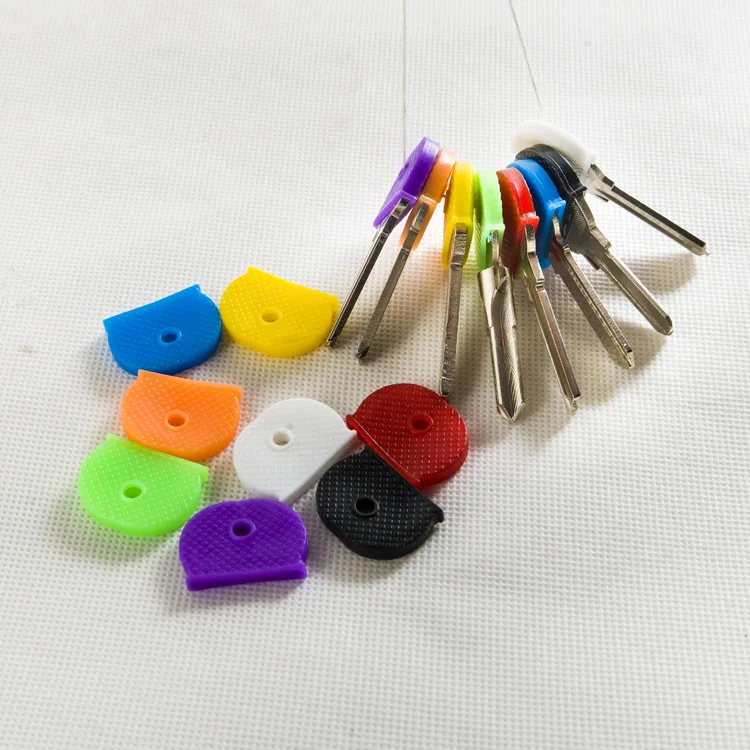 10pcs Hollow Silicone Soft Key Cap Covers Keyring Case For Car House