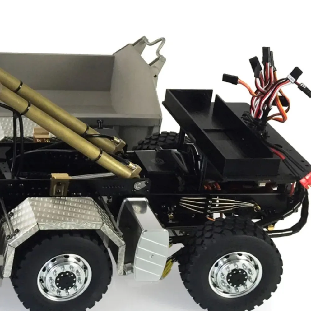 8x8 LESU 유압식 1/14 RC 롤온/롤오프 덤프트럭 금속 RTR 풀 덤퍼 자..