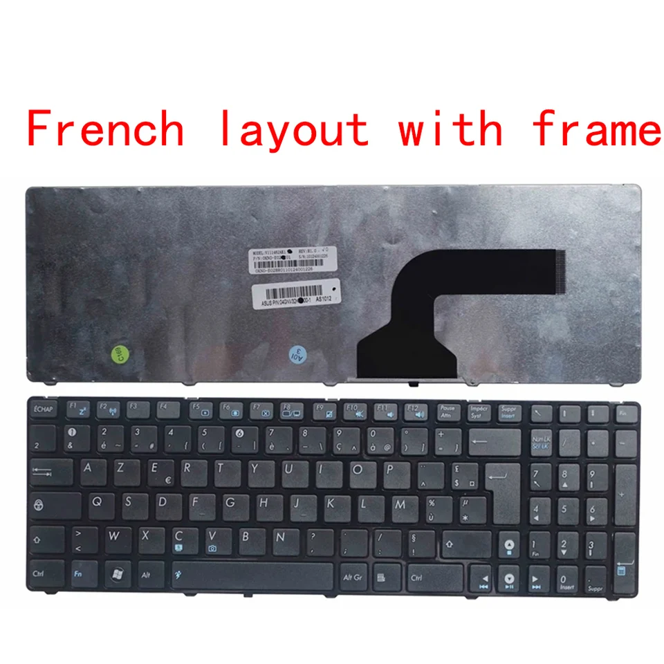 Clavier AZERTY Français Pour Asus X64J, X64JV, X64V, X64VN - Blanc - Neuf