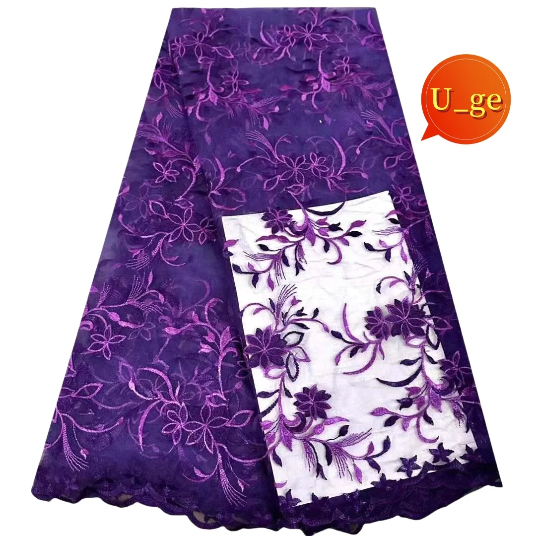 s Latest Best Quality Delicate Austria Very Soft Embroidered Tulle lace Fabric For Wedding Evening Dress U_Ge1978