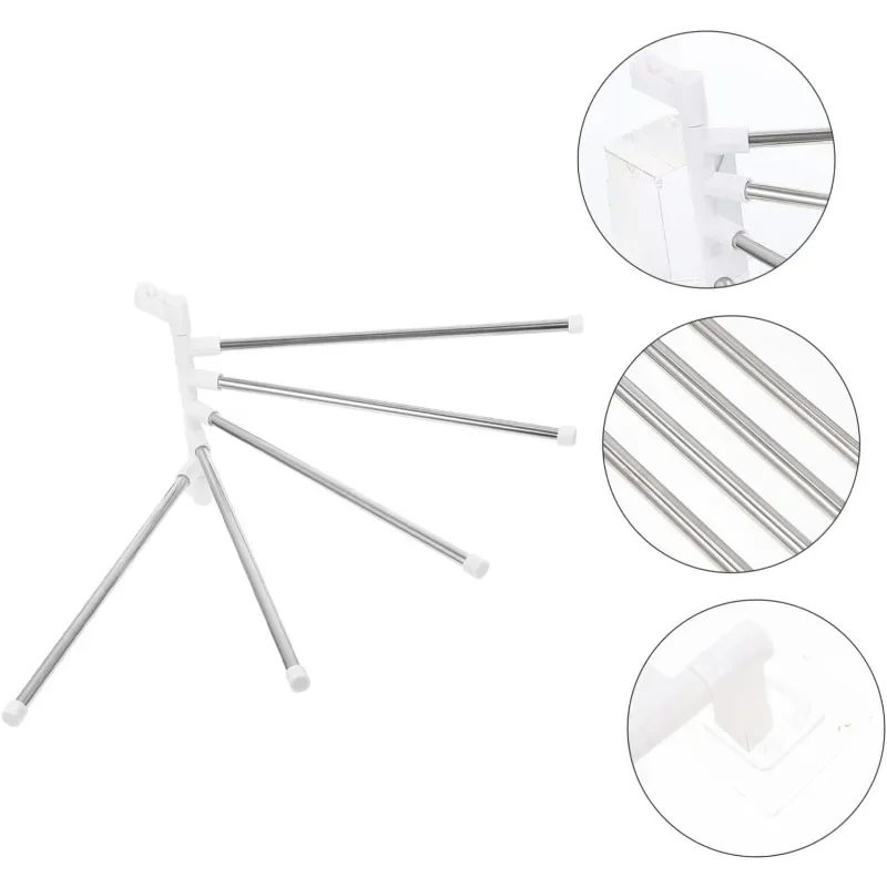 Towel Rack Bathroom Accessories Rotatable Towel Holder Space Aluminum 2/3/4/5/6/7/8 -Bar Hanging Wall Mounted Towel Hanger 2