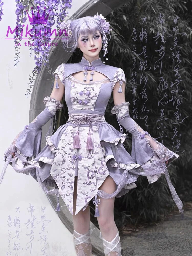 

Blood Supply Beautiful Skirt Gothic Lolita Anime Cosplay Chic Design High Waist Asymmetry Tassel Buckle Ruffles Cake Mini Skirts