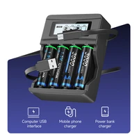 CITYORK 1.5V AA Li ion Rechargeable Battery 3000mWh 1.5 V AA Lithium ion Rechargeable Batteries With1.5V AA AAA Battery Charger 4