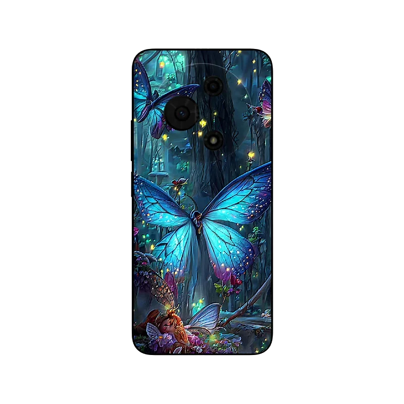 Floral Wolf Soft Silicone Phone Cover