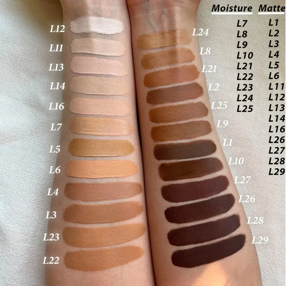 30ml Vegan Makeup Foundation Private Label Waterproof Full Coverage Foundation Concealer Custom Logo Wholesale Gold Tube 2