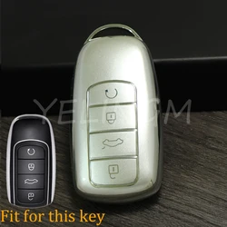 Premium TPU Car Remote Key Case Cover Protector - Stylish and Durable Accessory (New Silver Case)