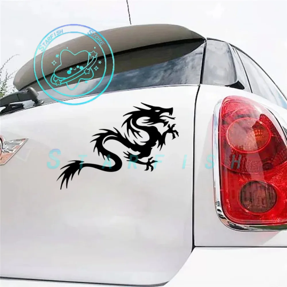 

Personalized Dragon Pattern Popular Car Window Bumper Waterproof and Sunscreen PVC Material Carving Technology