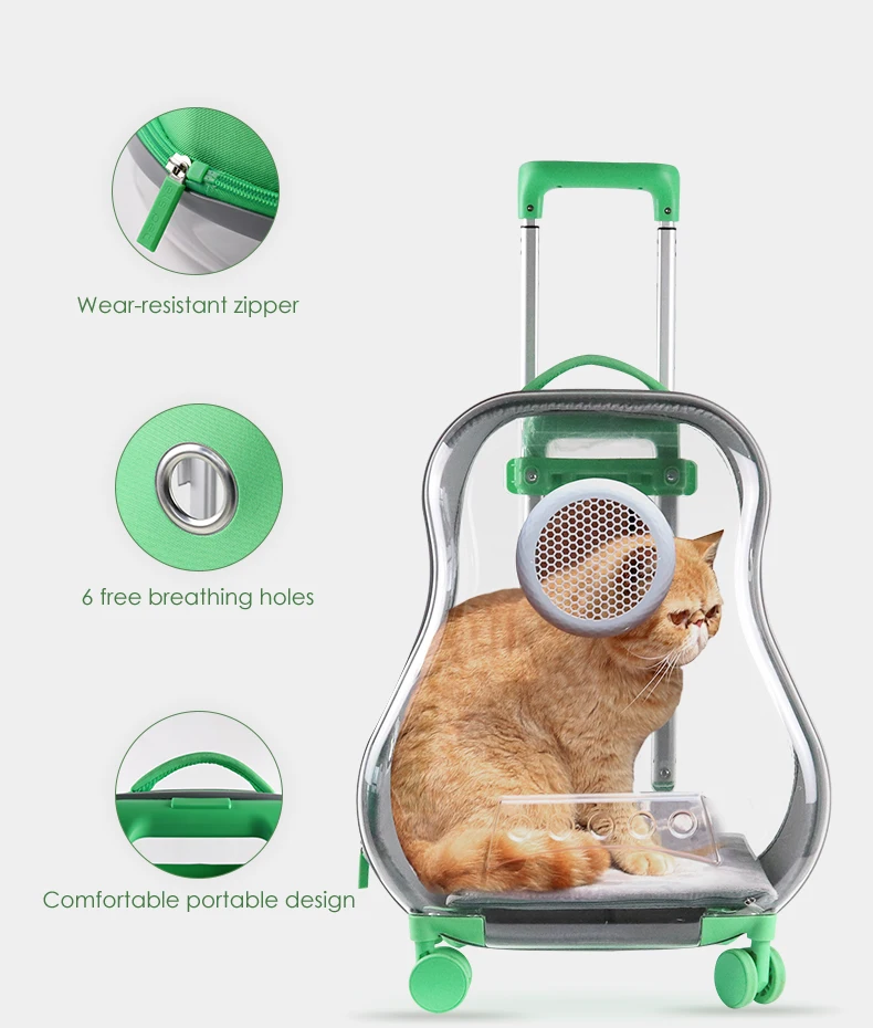 Large Portable Cat Travel Bag Pet Transparent Trolley Case Pet Carriers Travel Products