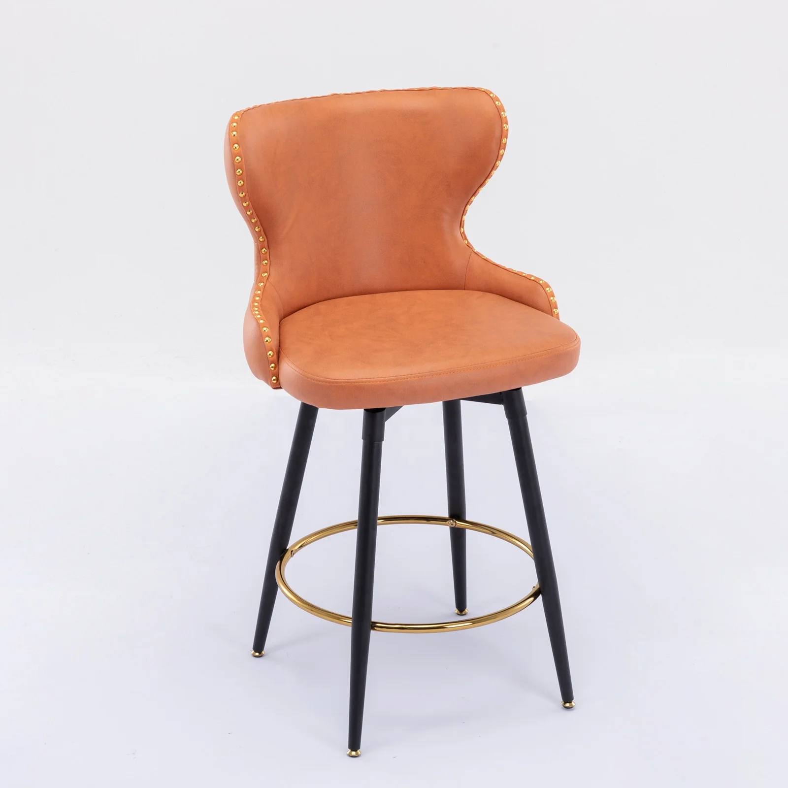 Stool Chair for Kitchen Set of 2 Swivel Bar Home Furniture Foam Dining Room Furniture Modern Matel Leg