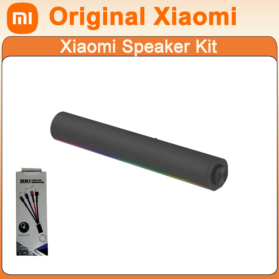 Orginal Xiaomi Redmi Computer Speaker Four-Unit Two-Channel Stereo RGB Ambient Light Bluetooth 5.0 Built-in Microphone Knob
