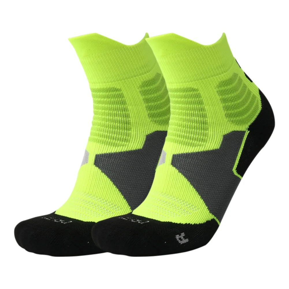 

Professional Marathon Running Sock Men Women Sports Fitness Thickened Cushioned Short Tube Socks Low Cut Boat Ankle Socks