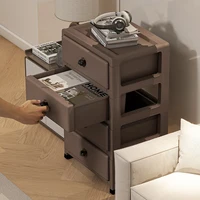 Mobile Multi-Layer Drawer Storage Cabinet,Large Capacity Bedside Table with Wheels for Bedroom/Kitchen/Living Room 4
