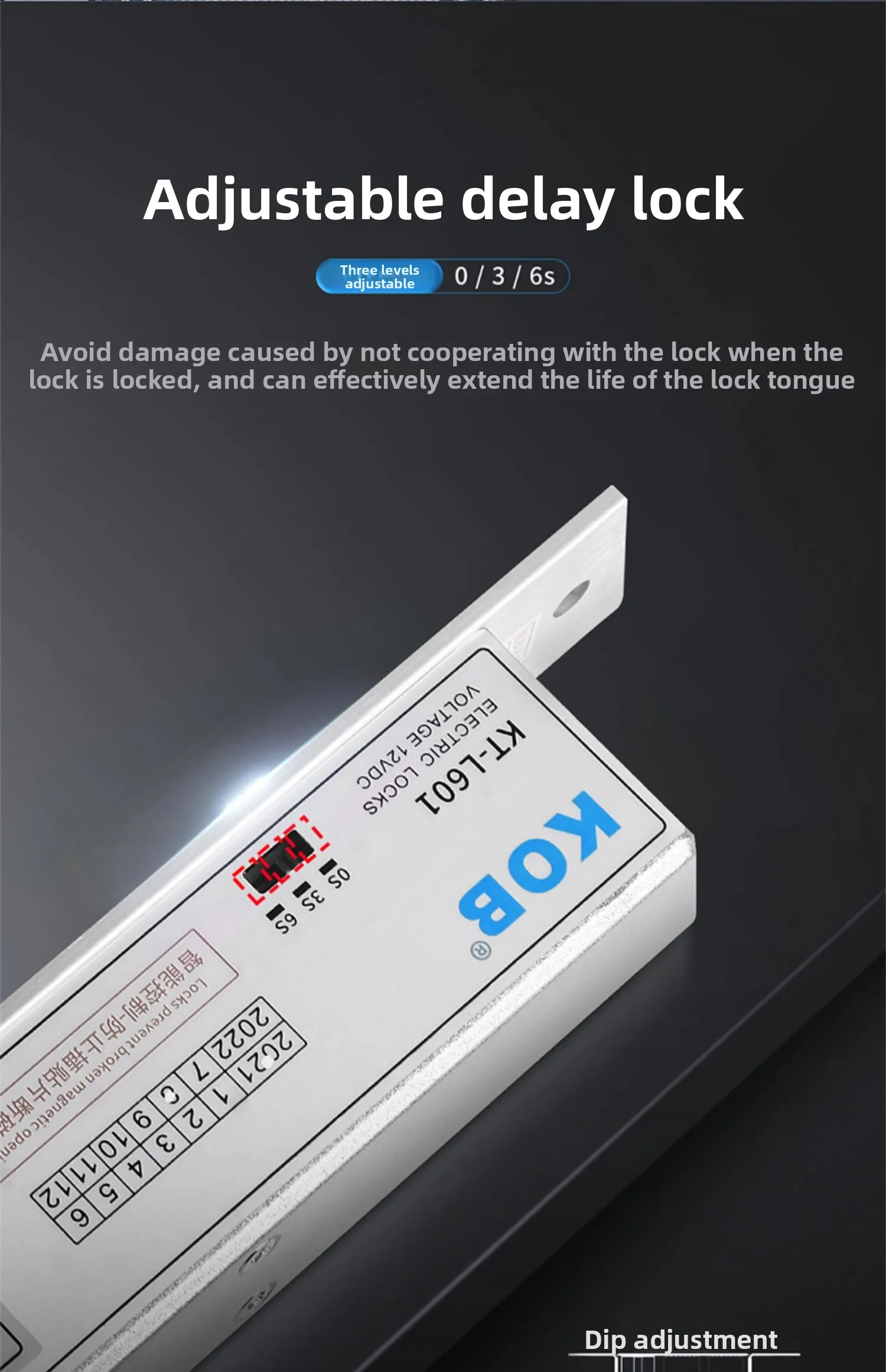 brand, two-core electric lock, anti-breaking magnetic access control, all-metal