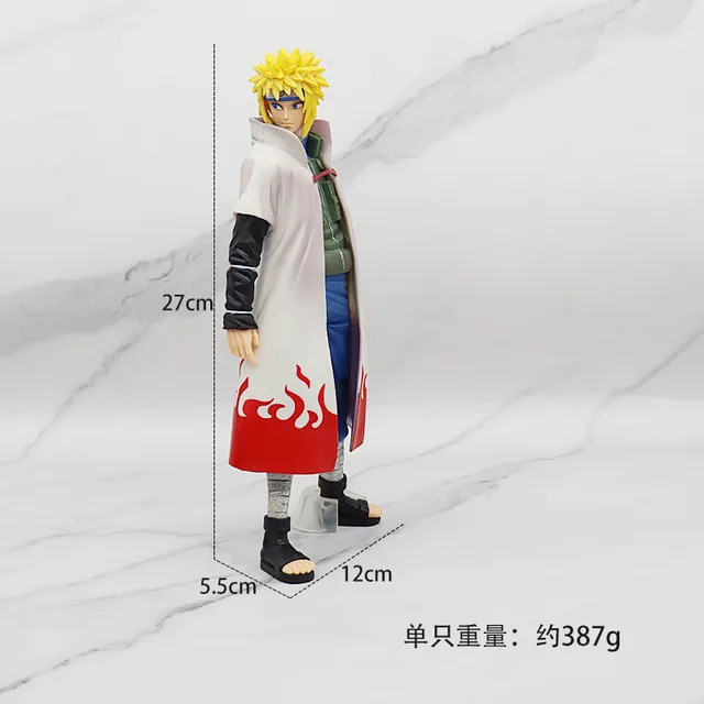 Naruto figura shippuden oversize quarto hokage namikaze minato 24cm pvc  konoha amarelo flash anime ação modelo crianças brinquedos presentes -  AliExpress