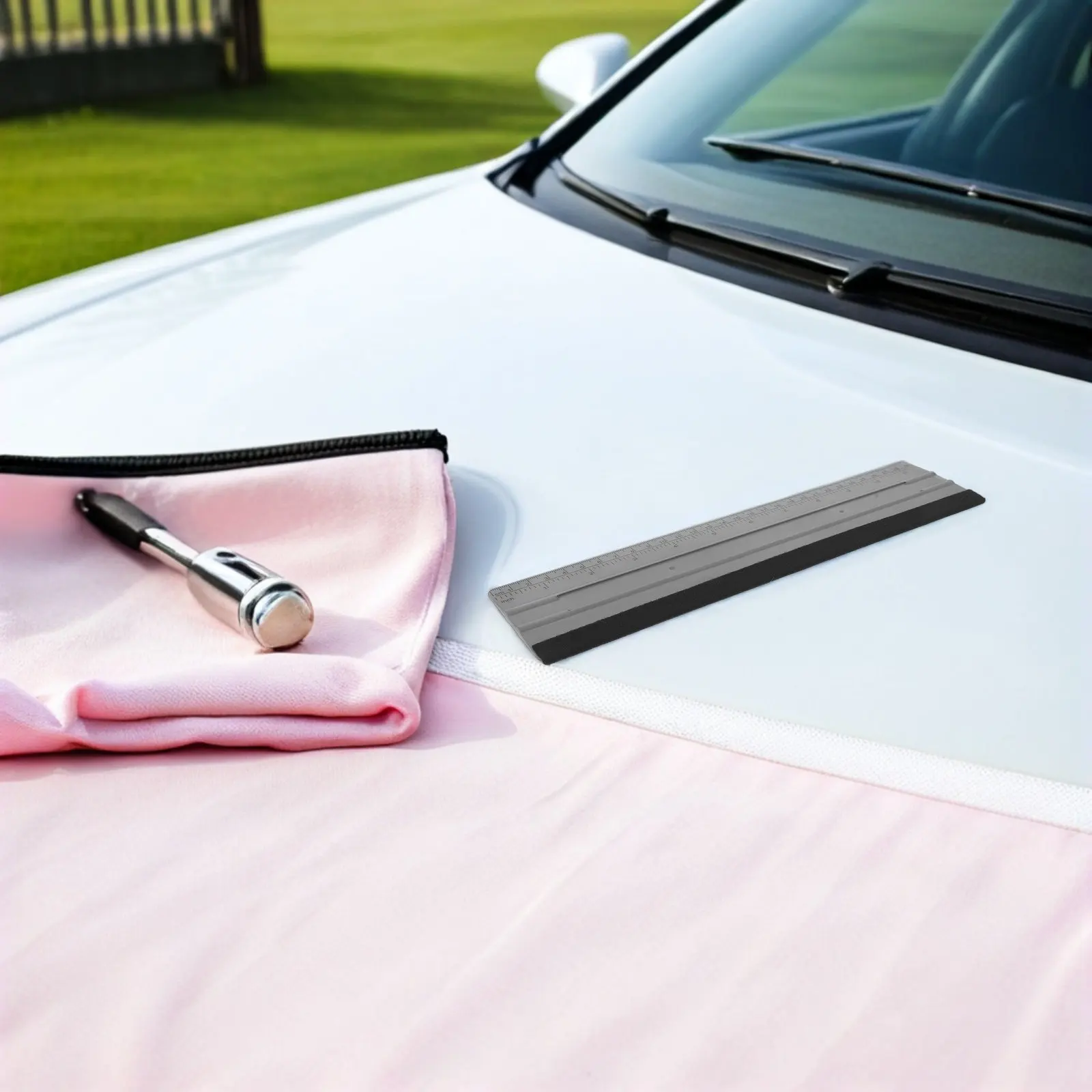 전문가용 스퀴지 자동차 윈도우 필름 스크레이퍼 비닐 랩 스퀴지 (자 포함) 펠트 엣지 윈도우 틴팅 도구 필름 데칼