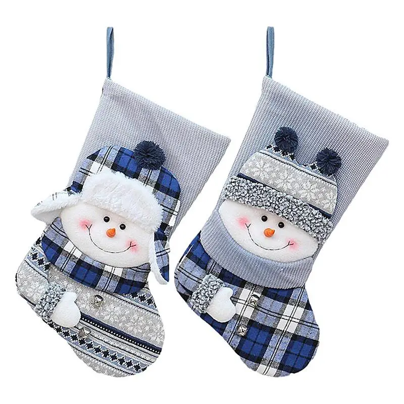 

Christmas Festival Gift Holder Stocking Xmas Ornament Christmas Pendant Large Opening Gift Christmas Candy Holder Stocking