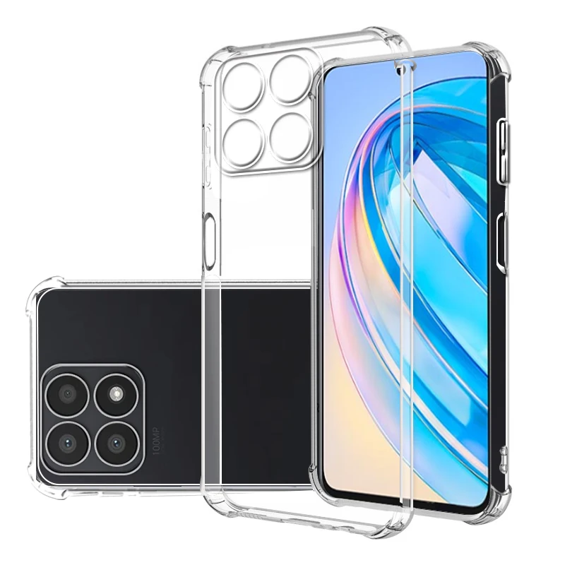 Shockproof Clear Silicone Case - Transparent Protective Phone Cover with Camera Guard