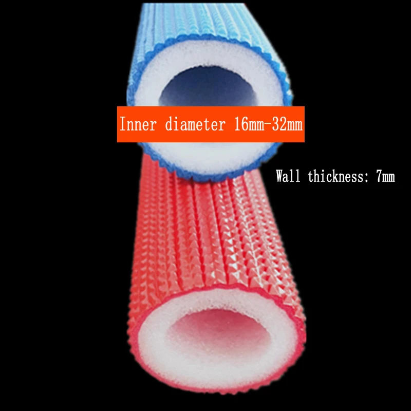 1.5M Water Separator for Floor Heating Fresh Air Pipe 4 Points 6 Points 1 Inch Red and Blue Embossed Insulation Cotton Pipe