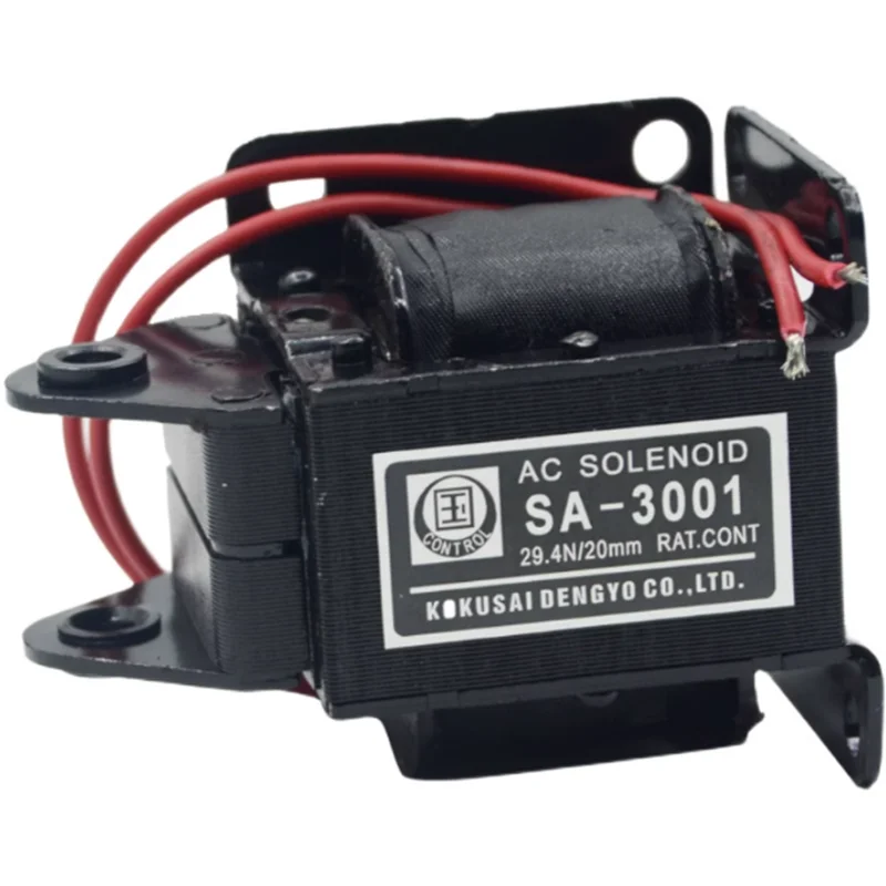 

SA-3001 AC 220V 20mm Stroke 29.4N Force Solenoid Tractive Electromagnet