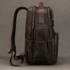 Soft Genuine Leather Backpack Fit For 15.6 inch Laptop Daypack Multifunction USB charging Fashion Male Mochila Travel BacKpack 2