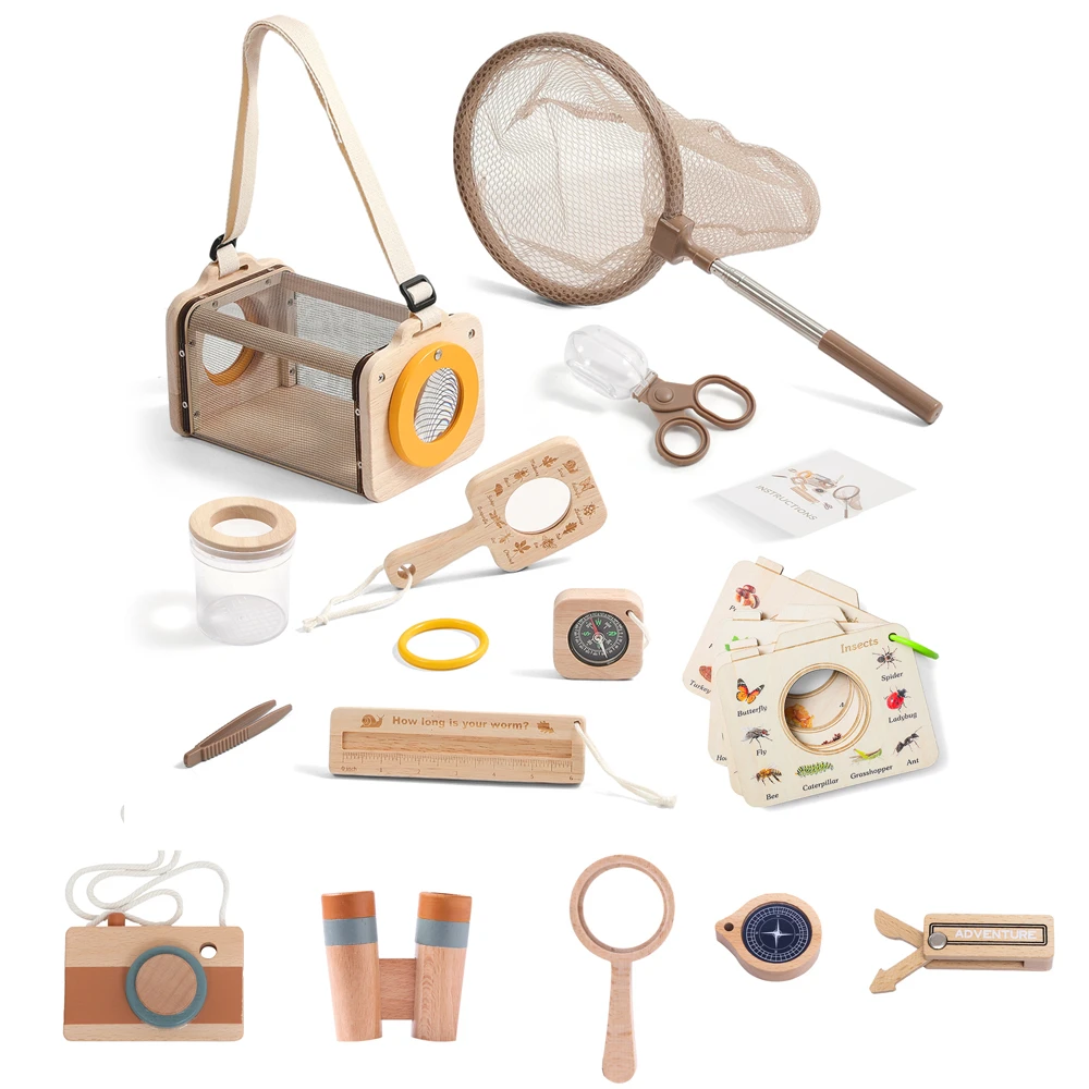 Children's Outdoor Explorer Tool Kids Montessori Educational Toys Insect Plant Observation Box Viewer Bound Catcher Gift Set 1