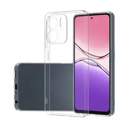 Clear Transparent Soft TPU Phone Case - Simple Slim Design for OPPO A5X 4G (Transparent)