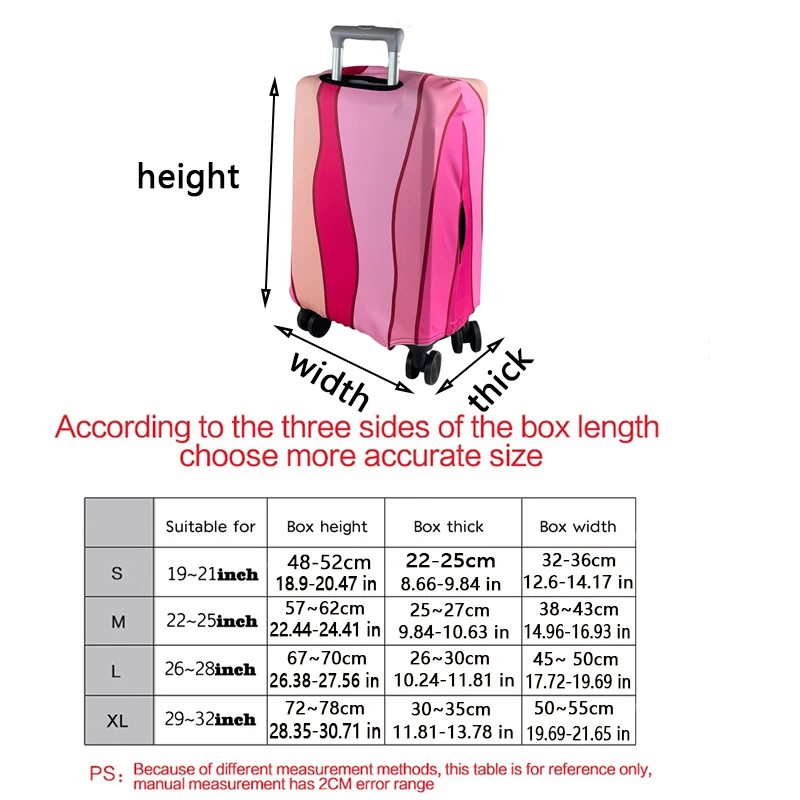 Luggage Cover Stretch Fabric Suitcase Protector Baggage Dust Case Cover Suitable for Suitcase Case Travel Organizer