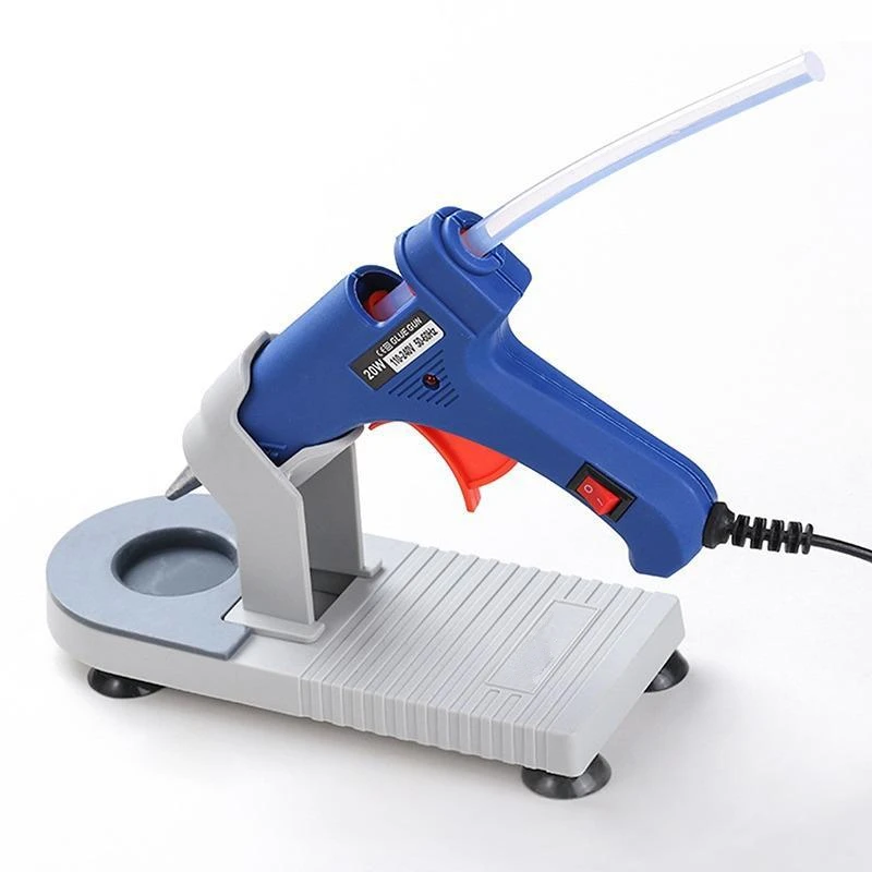 Hot Melt Glue Gun Stand Glue Gun Base Universal with Sucker Industrial Guns Holder Gadgets Glue Gun Organizer Handmade DIY Tools universal hot air guns handle 3 wire desoldering station handle stand assembly for gordak 850b 952 952b 952a 952d