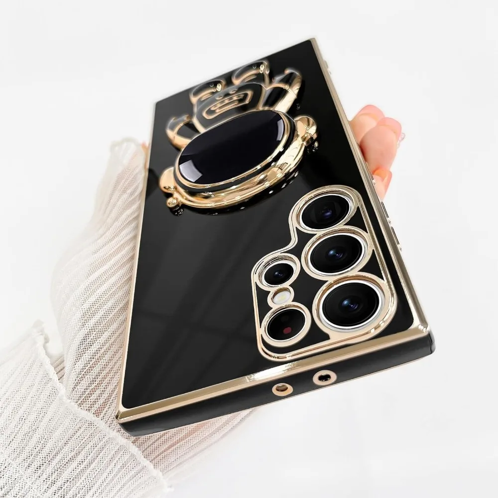 Luxury Astronaut Stand Case - Ultra Slim Fit Soft Shockproof Bumper with Electroplated Finish