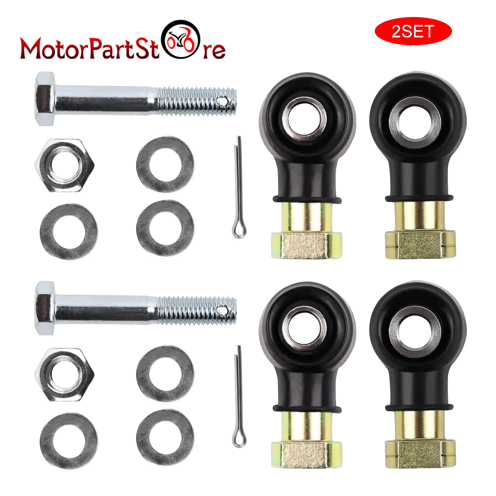 2sets Tie Rod End Kit For Polaris Sportsman 500 Ho Efi 4x4 6x6 Trail Boss 325 330 Replacement
