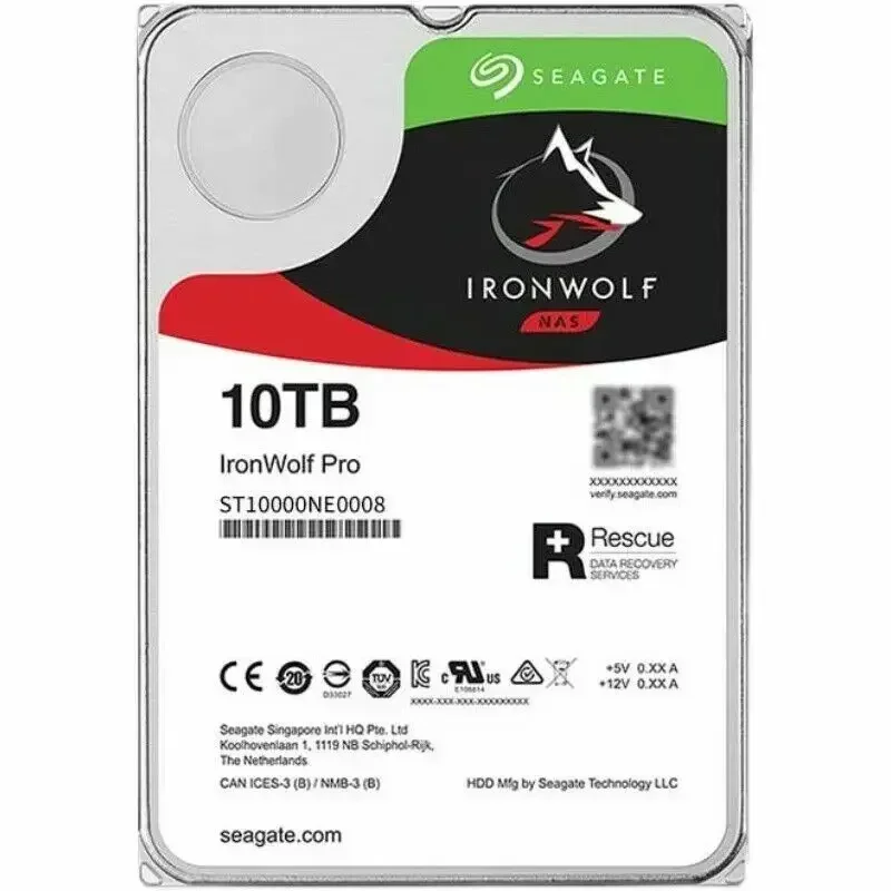 새로운 Seagate 18TB 16TB 14TB 10TB 8TB 6TB 4TB IronWolf 3.5인치 SATA3 NAS 하드 드라이브 6GB/s 7200RPM 새 제품