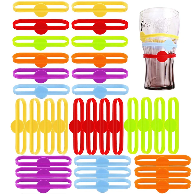 Wine Glass Markers 12 Color Silicone Wine Glass Charms - Drink Markers For Parties & Weddings Wine Charms