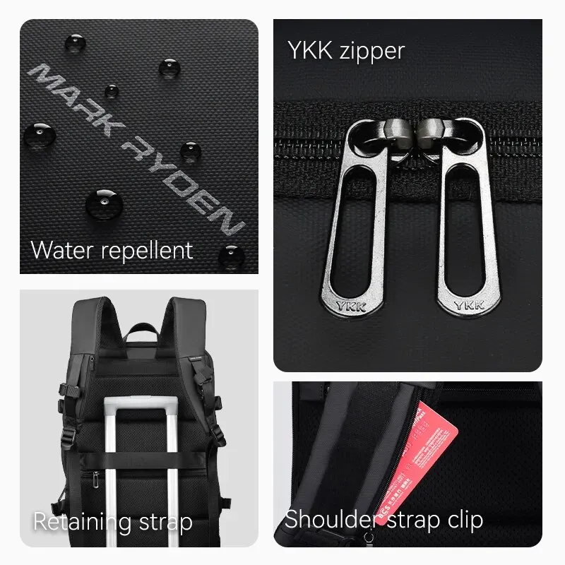 حقيبة ظهر كبيرة الحجم للرجال من مارك رايدن، مصممة...