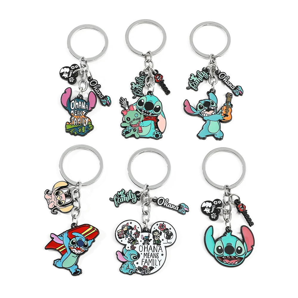 

Lilo & Stitch Toys Keychian Anime Stitch Pendant Keychain Metal Enamel Key Chians Women Car Keyring Girl Birthday Gift Wholesale