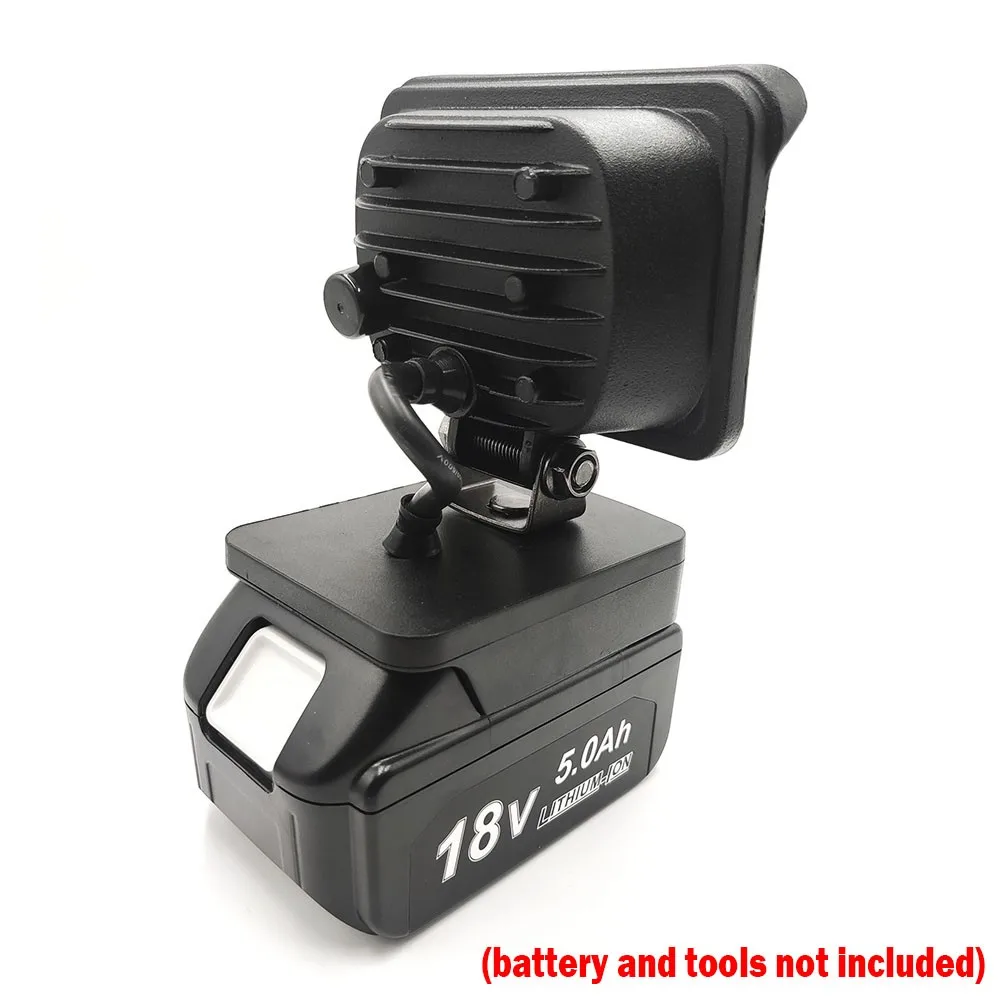

18V LED Work Light Lamp Lithium Ion Battery Source Battery Power Tool 12000LM 3-gears Constant Light-flashing-off