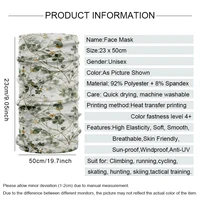 3D Visual effects Smoother Ice Silk Fabric Face Bandana Scarf Dustproof Neck Gaiter Breathable Unisex Hiking Cycling Headwear 2