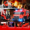 Fire Truck Robot RC car Transformation Robot Vehicle Light Action Toys Engine Excavator Car Truck Construction Toys Kids Gift 1