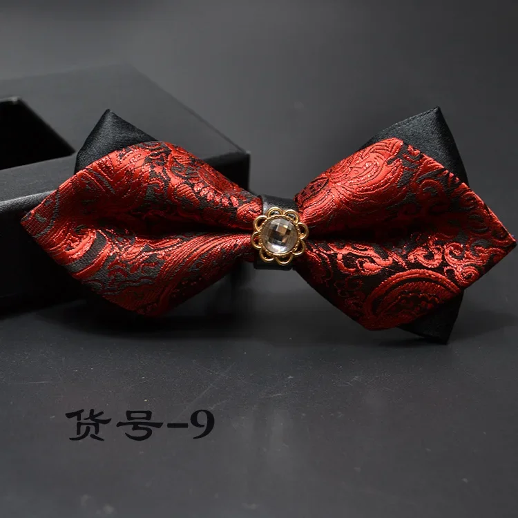 Sharp Angle Alloy Bow Tie Wholesale British Fashion Wedding Groom Bow Tie Bow Tie