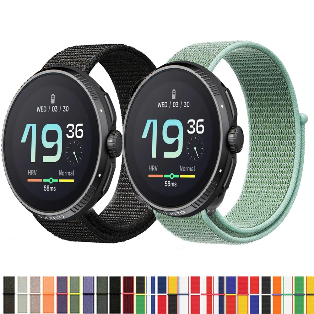 Nylon Loop Strap Replacement Bracelet Sport Watchband in Black