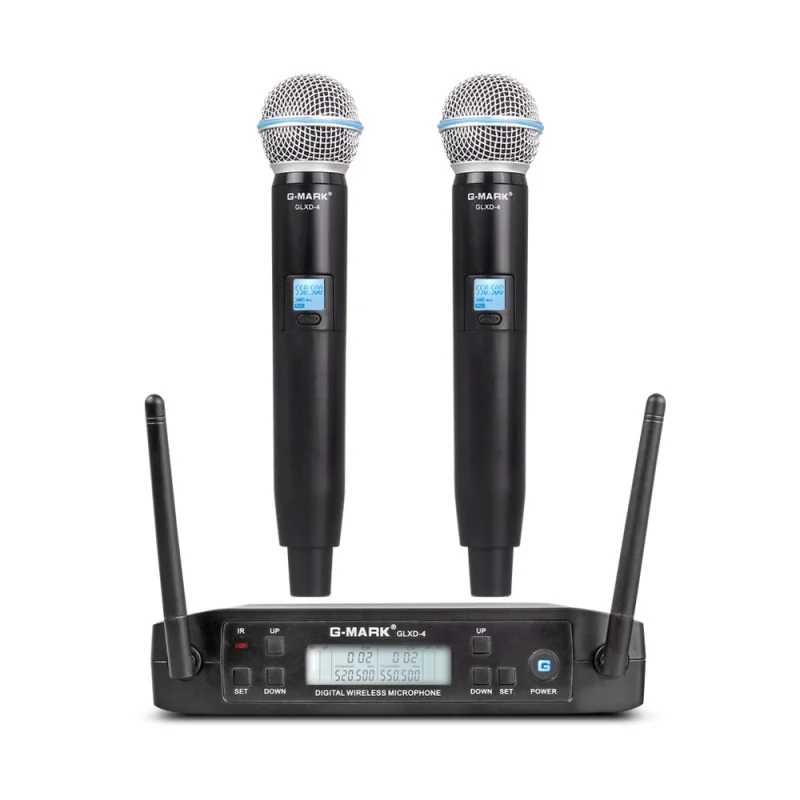 

Cross-Border Manufacturers G-MARK Wireless Microphone One for Two Home KTV Singing Conference Performance Speech Dedicated Micro