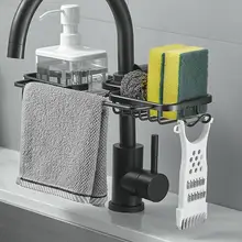 Estante escurridor de jabón, soporte para grifo, fregadero, cesta de almacenamiento de esponja, estante de drenaje de cocina, carrito de ducha, accesorios de baño