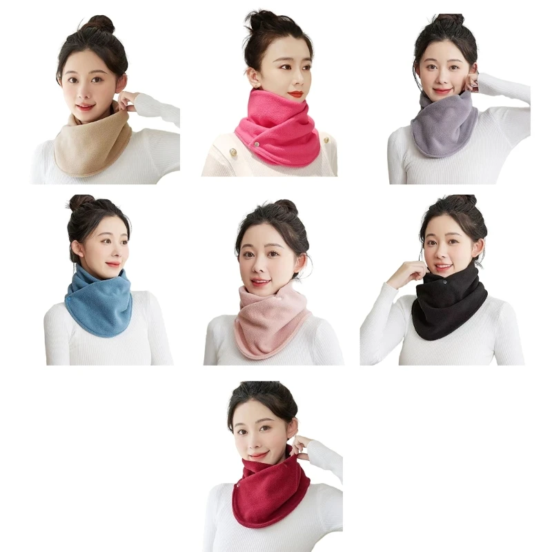 

Winter Scarf for Men Woman Fleece Thick Bandana Knitted Warm Solid Scarf Women Neck Warmer Thick Handkerchief Ski Mask 10CF
