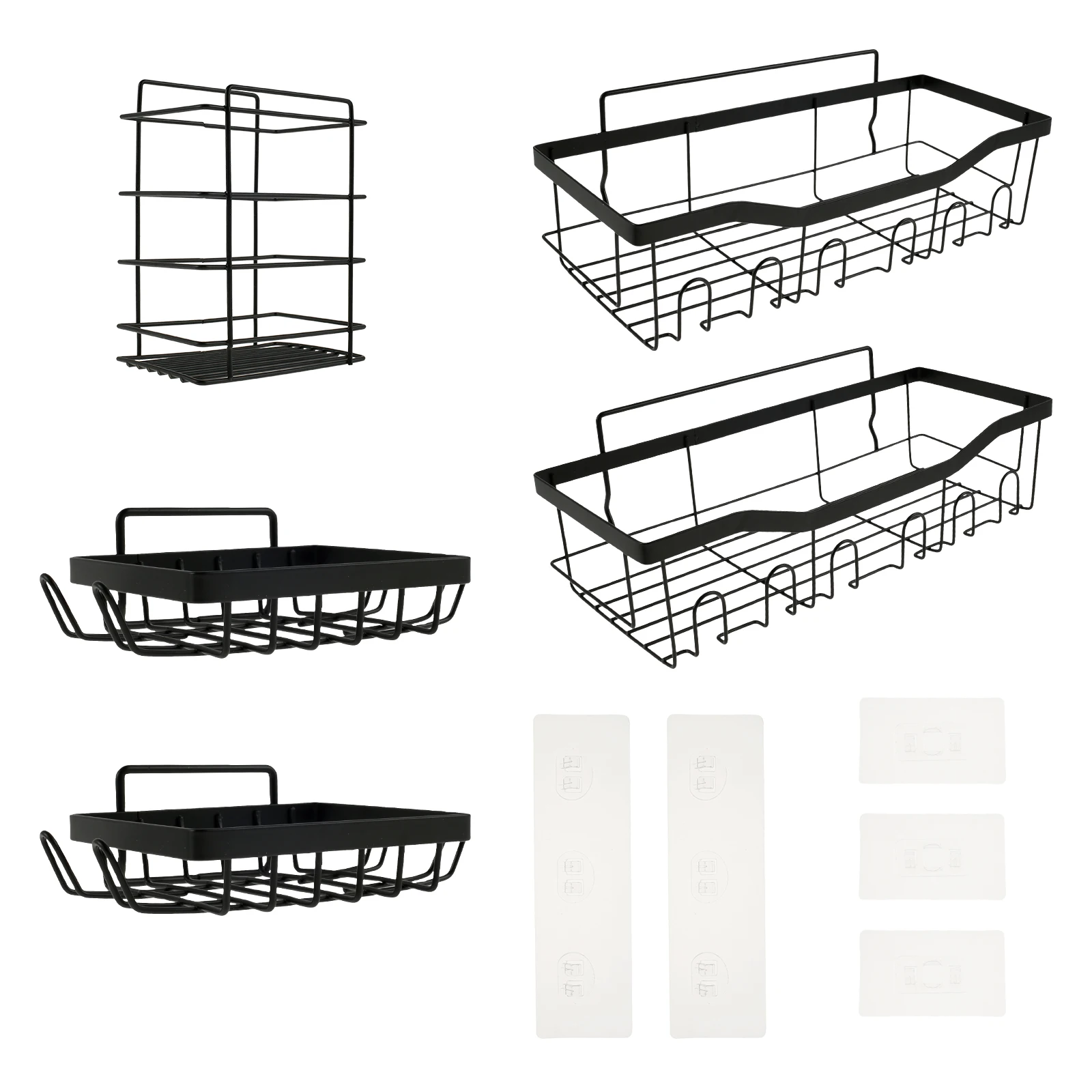 

Shower Caddy No Drilling Shower Shelves Waterproof Bathroom Organizer Adhesive Shower Storage Rack with Soap Holder Toothbrush