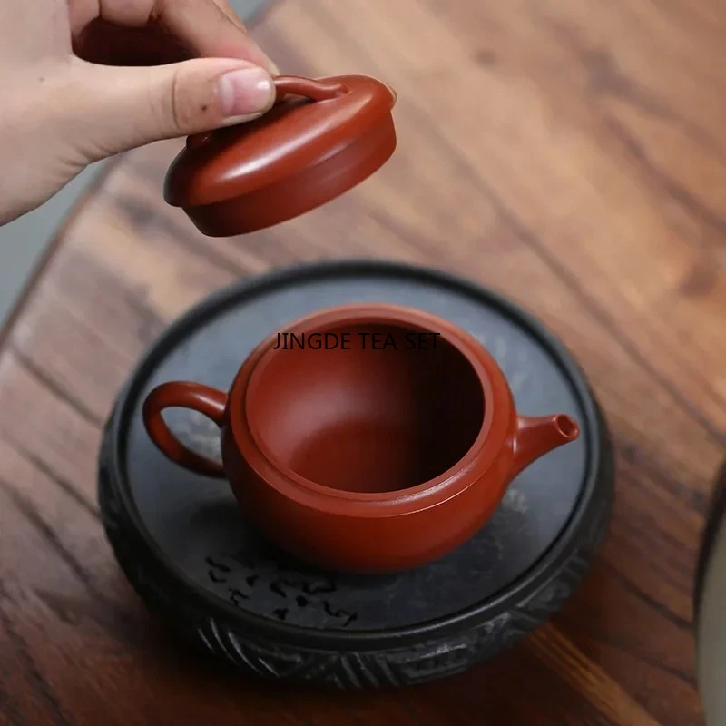 110ml Yixing Small Capacity Purple Clay Pot Handmade Raw Mineral Dahongpao Beauty Pot Kung Fu Tea Set