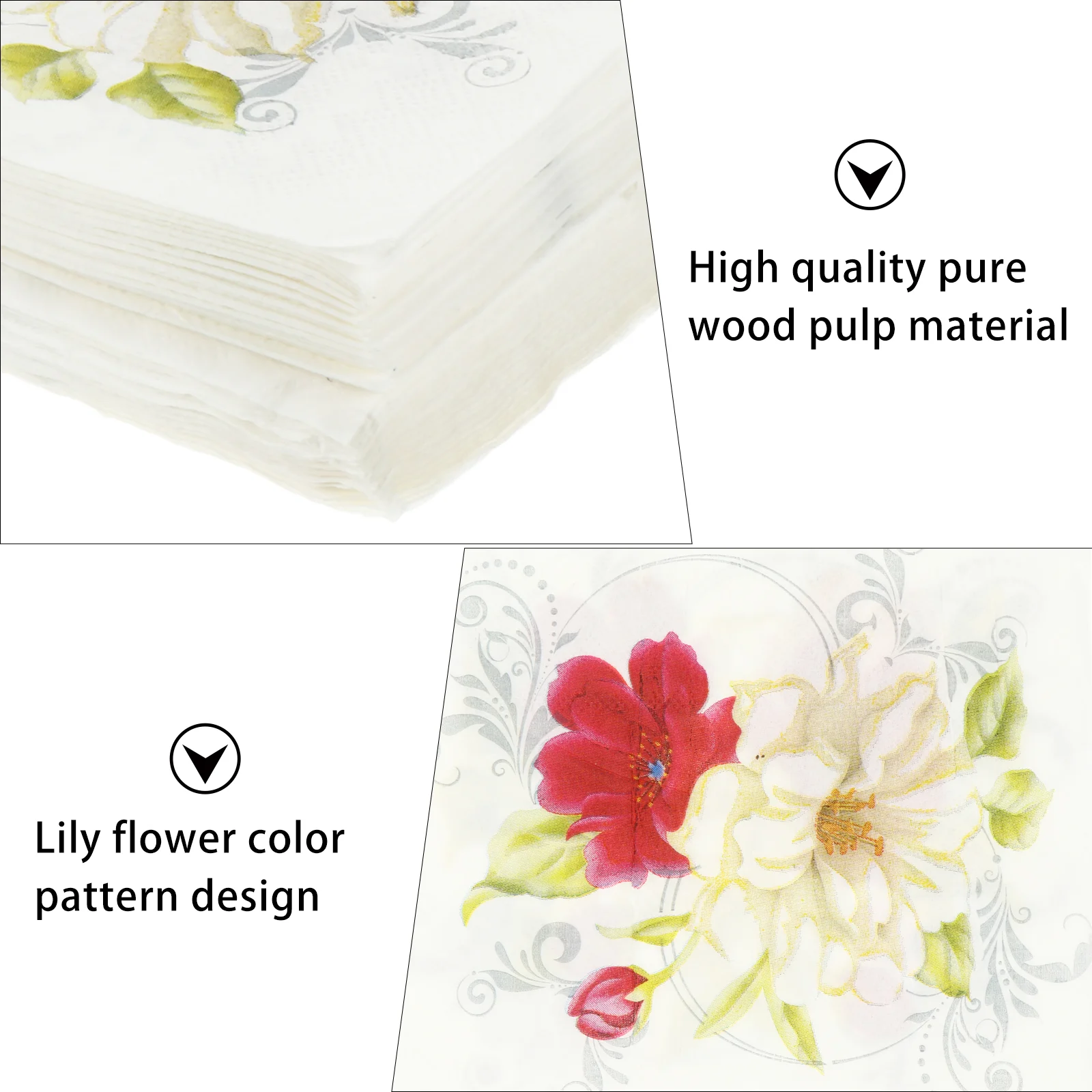 40 PCS Ornament Wedding Wedding Decorationsations Practical Party Dining Table Premium Delicate Printed Safe Baby