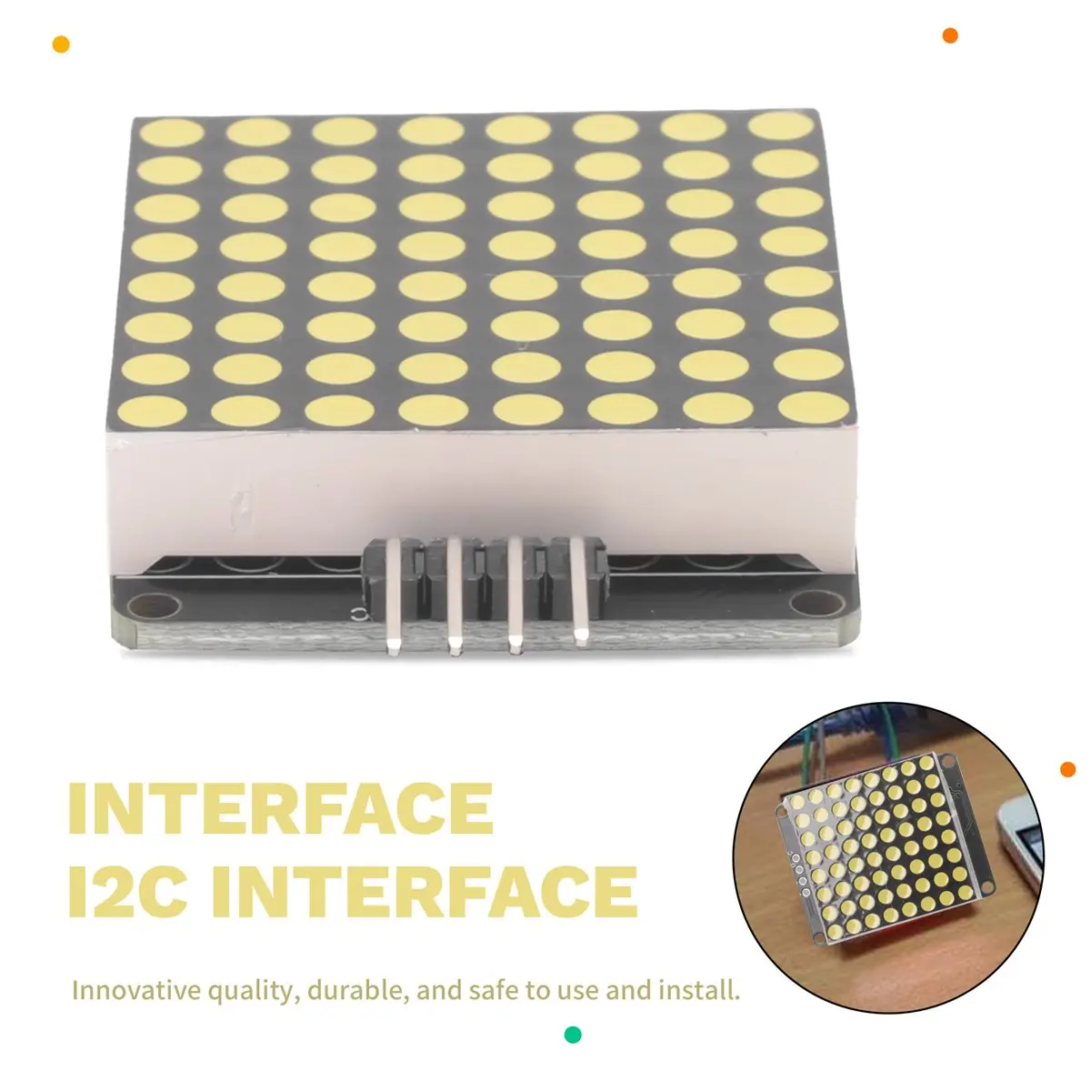 《공장 직판》8X8 LED 매트릭스 모듈 HT16K33 인터페이스 LED 도트 매트릭스 모듈 지원 확장 연결 LED 전자 스크린