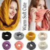 Soft Neck Wraps Knitted Scarf Crochet Thickening Circle Neck Scarf Solid Color Winter Scarf Autumn 1